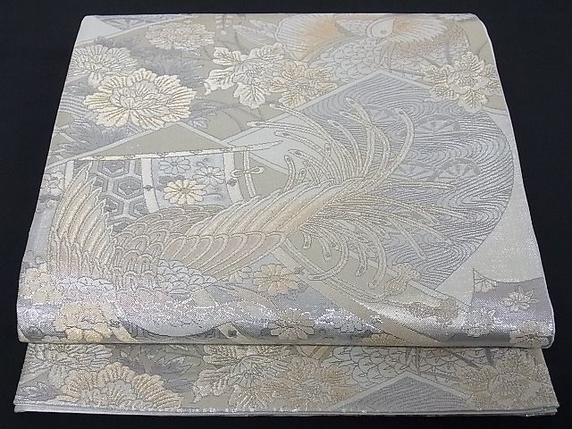 着物屋こころ□佐賀錦六通柄袋帯唐織立波花文金糸正絹逸品B-sa2412