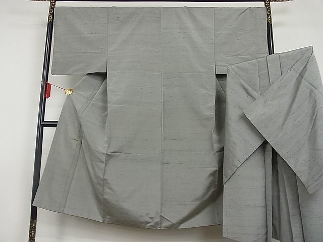 男性 紬 アンサンブル 色無地 百入茶色 キングサイズ 未使用 mop2816-