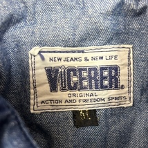 sh●447 国産レトロ古着 70s VICERER 刺繍ウエスタンデニムシャツジャケット S～M オールド　ヴィンテージ 日本製 昭和レトロ バイスラー_画像6