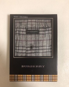 【新品未使用品、箱入り】 BURBERRY バーバリー ニットトランクス 伸縮 ストレッチ グレー チェック サイズM