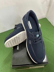 [06][ new goods golf shoes ][ prompt decision price ]TOBIEMON spike less navy 25cm