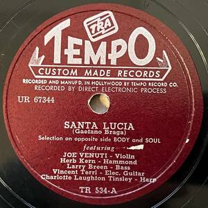 JOE VENUTI TEMPO Santa Lucia/ Body and Soul