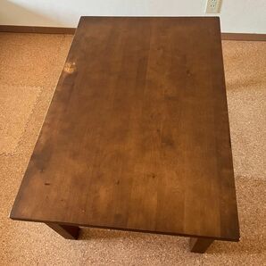 無印良品 木製　ローテーブル 引出付　コーヒーテーブル　ダーク　ブラウン　廃盤