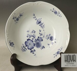 ■W-3002■HOYA　CHINA 輪花　深鉢　花柄　陽刻　日本製　未使用保管品■