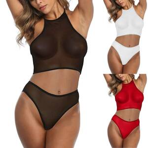  free shipping * prompt decision (s38r) sexy exposure swimsuit see-through separate swimsuit red 