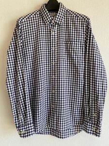 MACBATROS マクバトロス　羽衣シャツ　ギンガムチェック ボタンダウンシャツ ネイビー　M 日本製