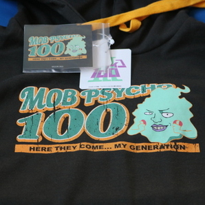 モブサイコ100 エクボ パーカー 淡黒 レディース M-L シール付き MOB PSYCHO 100 新品 未使用 の画像1