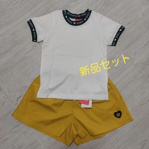 新品　130cm　女の子　ベビードール　 半袖Tシャツ　キュロット　2着セット