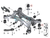 BMW E91 E92 E93 リア アクスルキャリア ラバーマウント フレームブッシュ リア側 左右共通 320i 325i 335i 33316758260 出荷締切18時_画像5