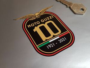 即納 送料無料 / Moto Guzzi 100 Years モトグッチ / 72mm / 1枚 /ステッカー 海外