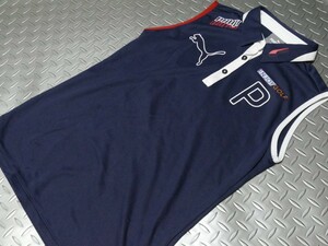 TPU5★2022年春夏モデル★サンプル品★PUMA GOLF★プーマゴルフ★接触冷感ノースリーブポロシャツ★M/NV