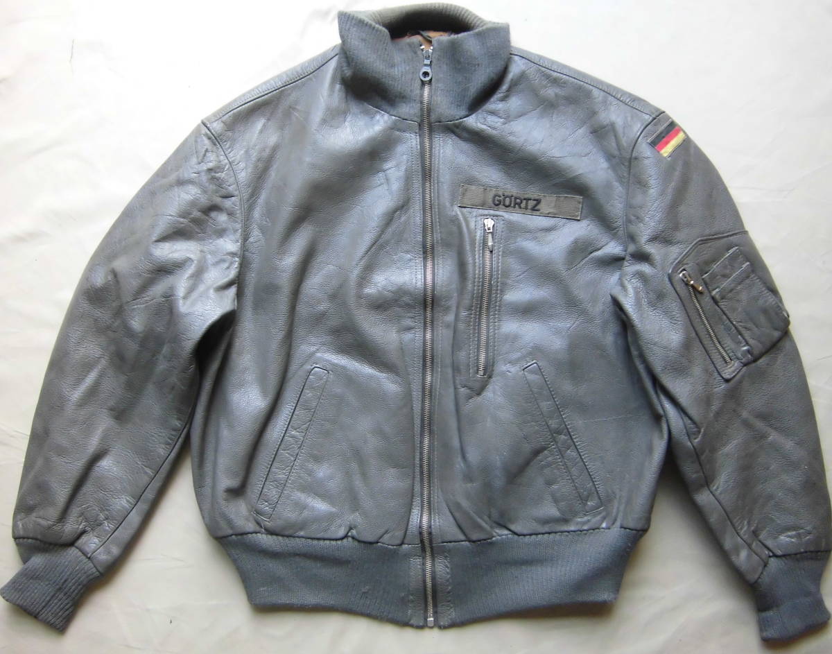 半額特販 激レア!1970s ドイツ空軍!ヘリクルー!グレーレザー