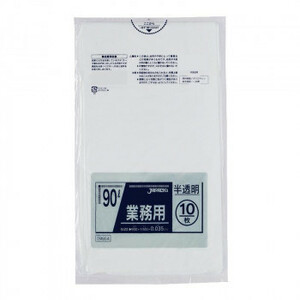 ja pack s standard poly bag 90L half transparent 10 sheets ×30 pcs. TM954