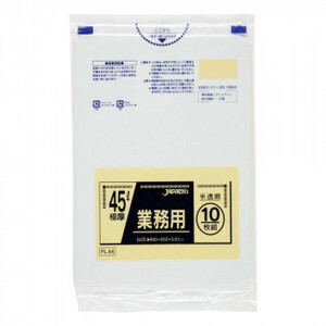 ja pack s standard poly bag 45L half transparent 10 sheets ×30 pcs. PL44