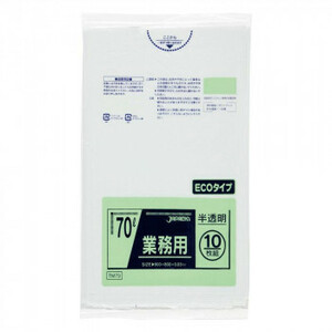ja pack s standard poly bag 70L half transparent 10 sheets ×40 pcs. TM79