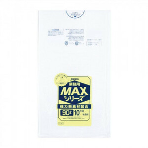 ja pack sMAX series poly bag 90L half transparent 10 sheets ×30 pcs. S-93