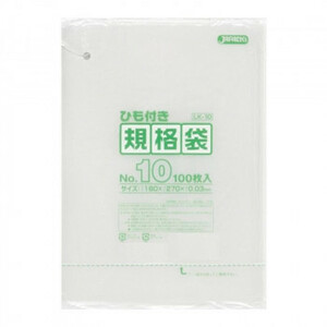 ja pack sLD standard sack thickness 0.030mm No.10 string attaching transparent 100 sheets ×10 pcs. ×6 box LK10