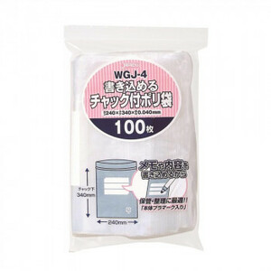 ja pack s paper . included .. zipper attaching poly bag transparent 100 sheets ×15 pcs. WGJ-4