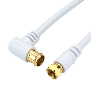 HORIC antenna cable 2m white F type difference included type / screw type connector L character / strut type HAT20-920LS