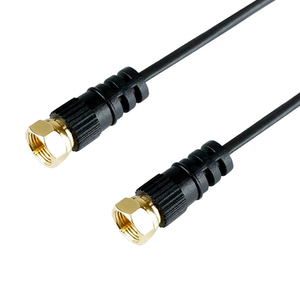 5 piece set HORIC superfine antenna cable 1.5m black both sides screw type connector AC15-480BKX5