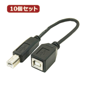 変換名人 10個セット USBケーブル20cm B(オス) to B(メス) USBBA-BB20X10