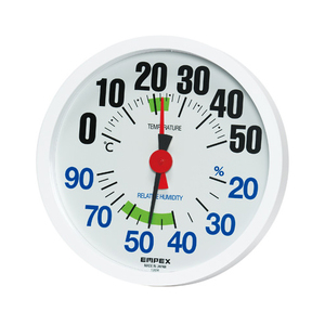 EMPEX temperature hygrometer LUCIDOrusi-do large character . easily viewable temperature hygrometer wall use TM-2671 white 