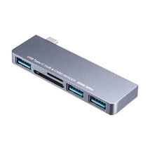 サンワサプライ USB Type-Cハブ(カードリーダー付き) USB-3TCHC18GY_画像1