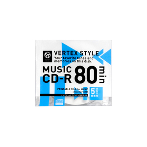 VERTEX CD-R(Audio) 80 minute 5P ink-jet printer correspondence ( white ) 5CDRA.80VX.WP