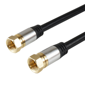 HORIC antenna cable 3m black aluminium head both sides screw type connector AC30-375BK