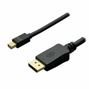 ミヨシ 4K対応miniDisplayPort-DPケーブル 2m ブラック DPC-4KDP20/BK