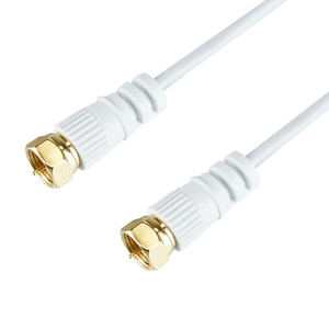 5 piece set HORIC superfine antenna cable 10m white both sides screw type connector AC100-489WHX5