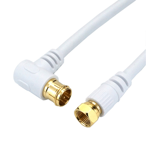 HORIC antenna cable 3m white F type difference included type / screw type connector L character / strut type HAT30-921LS