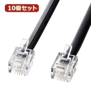 10 piece set Sanwa Supply modular cable ( black ) TEL-N1-7BKN2 TEL-N1-7BKN2X10