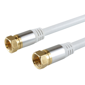 5 piece set HORIC antenna cable 3m white aluminium head both sides screw type connector AC30-368WHX5