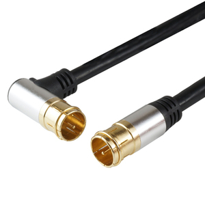 HORIC antenna cable 1.5m black aluminium head L character difference included type / difference included type connector AC15-401BK