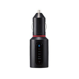 エレコム FMトランスミッター Bluetooth USB2ポート付 3.4A おまかせ充電 重低音モード付 4チャンネル ブラック LAT-FMBTB04BK