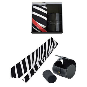 B&W Zoo necktie set( zebra pattern ) 1-1-0070