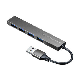 【5個セット】 サンワサプライ USB3.2 Gen1 4ポート スリムハブ USB-3H423SNX5