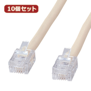 10個セット サンワサプライ シールド付ツイストモジュラーケーブル TEL-ST-05N2 TEL-ST-05N2X10