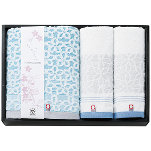  is .. charcoal bus *woshu towel set blue 6083-073