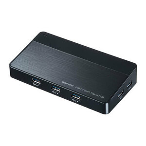 サンワサプライ USB3.2Gen1 10ポートハブ USB-3H1006BK