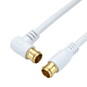 HORIC antenna cable 7m white both sides F type difference included type connector L character / strut type HAT70-119LPWH