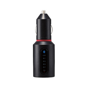 エレコム FMトランスミッター Bluetooth USB2ポート付 2.4A おまかせ充電 4チャンネル ブラック LAT-FMBT03BK