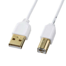 サンワサプライ 極細USBケーブル (USB2.0 A-Bタイプ) 2m KU20-SL20WK_画像1