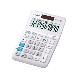 カシオ計算機 W税率電卓 ミニジャストタイプ 10桁 ホワイト MW-100TC-WE-N