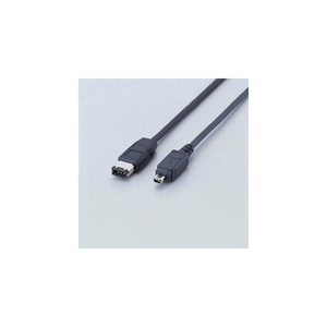 エレコム IEEE1394 FireWire400 (i.LINKDV) ケーブル 6pin-4pin 1.0m ブラック IE-461BK