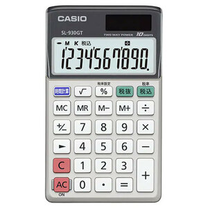 カシオ計算機 グリーン購入法適合電卓 手帳タイプ 10桁表示 SL-930GT-N