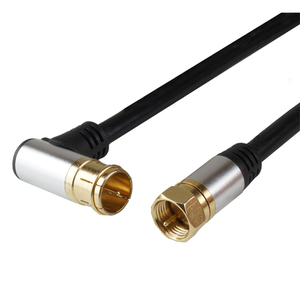 HORIC antenna cable 2m black aluminium head L character difference included type / screw type connector AC20-388BK