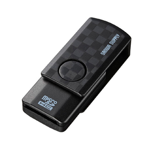 Sanwa Supply MicroSD Leader Card Black ADR-MCU2SWBK