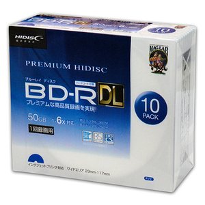 10 piece set PREMIUM HIDISC BD-R DL 1 times video recording 6 speed 50GB 10 sheets slim case HDVBR50RP10SCX10